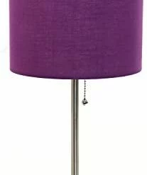 Best Sale ❤️ LT2024-NAV Stick Charging Outlet Table Lamp, Brushed Steel Base/Navy Shad ✔️ 30 Best Sale ❤️ LT2024-NAV Stick Charging Outlet Table Lamp, Brushed Steel Base/Navy Shad ✔️ -Lighting & Ceiling Fans Shop 31OhEx0awNL. AC