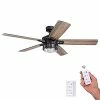 Outlet 🔥 Bonterra - 52-in Indoor Fan With Remote Control- LED Ceiling Fan With Light - Contemporary Room Fan With Dual Finish Blades - Model 50690-01 (Matte Black) 💯 -Lighting & Ceiling Fans Shop 31OiSb9UBsL