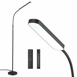 Coupon ✔️ Led Floor Lamp With 4 Color Temperature And Stepless Dimmer, Remote And Touch Control Floor Lamp, Adjustable Gooseneck Standing Lamp For Living Room 1. Matte Black ⌛