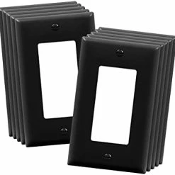 New 🤩 Decorator Light Switch Or Receptacle Outlet Wall Plate, Size 1-Gang 4.50 Inches X 2.76 Inches, Unbreakable Polycarbonate Thermoplastic, 8831-W-10PCS, White (10 Pack), UL Listed 😀 -Lighting & Ceiling Fans Shop 31SHQYfIlbS. AC