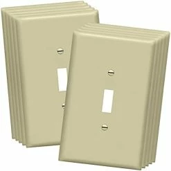 Flash Sale 😍 Toggle Light Switch Wall Plate Cover, Size 1-Gang 4.50" X 2.76", Unbreakable Polycarbonate Thermoplastic, 8811-W-10PCS, White (10 Pack) 👍 -Lighting & Ceiling Fans Shop 31SnV2oAkS. AC