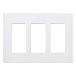 Outlet 🔥 Claro 3 Gang Decorator/Rocker Wallplate, Gloss, White (1-Pack) | CW-3-WH 🔥