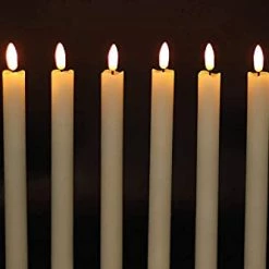 Cheapest 👍 Flameless Ivory Taper Candles Flickering With 10-Key Remote, Battery Operated Led Warm 3D Wick Light Window Candles Real Wax Pack Of 6, 🎄 Christmas Home Wedding Decor(0.78 X 9.64 Inch) ✔️ -Lighting & Ceiling Fans Shop 31THkeOygUL