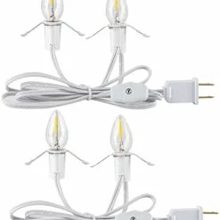 Flash Sale ๐ Accessory Cord With One LED Light Bulb - 6 Feet UL-Listed White Cord With On/Off Switch Plugs - Perfect For Holiday Decorations And Craft Projects, 2 Pack โ 25 Flash Sale ๐ Accessory Cord With One LED Light Bulb - 6 Feet UL-Listed White Cord With On/Off Switch Plugs - Perfect For Holiday Decorations And Craft Projects, 2 Pack โ -Lighting & Ceiling Fans Shop 31TIefyqitL. AC