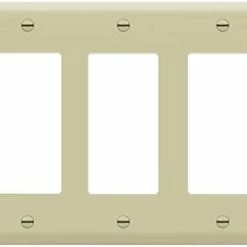 Brand new 💯 Decorator Light Switch Or Receptacle Outlet Wall Plate, Gloss Finish, Size 3-Gang 4.50" X 6.38", Polycarbonate Thermoplastic, 8833-W, White 😉 -Lighting & Ceiling Fans Shop 31TZ24hWIsL. AC