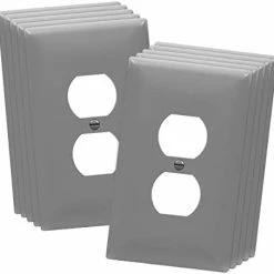 Brand new 😍 Jumbo Duplex Receptacle Outlet Wall Plate, Electrical Outlet Covers, Gloss Finish, Over-Size 1-Gang 5.5" X 3.5", Polycarbonate Thermoplastic, 8821O-W-10PCS, White (10 Pack) 😀 -Lighting & Ceiling Fans Shop 31XauVDibDL. AC