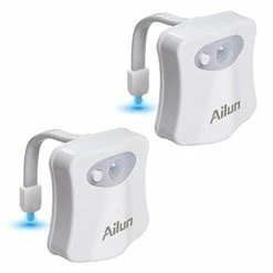 Outlet π Toilet Night Light 2Pack By Ailun Motion Sensor Activated LED Light 8 Colors Changing Toilet Bowl Illuminate Nightlight For Bathroom Battery Not Included Perfect With Water Faucet Light π―