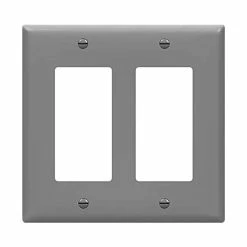 Hot Sale ⌛ Decorator Light Switch Or Receptacle Outlet Wall Plate, Gloss Finish, Size 2-Gang 4.50" X 4.57", Unbreakable Polycarbonate Thermoplastic, UL Listed, 8832-W, White 🎉 -Lighting & Ceiling Fans Shop 31ZWLY1JKBL
