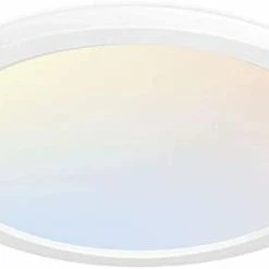 Best Pirce 🤩 13 Inch LED Round Flat Panel Light, 24W 2400lm 3000K/4000K/5000K CCT Selectable, Dimmable Edge-Lit Flush Mount LED Ceiling Light For Kitchen, Bedroom, Laundry And Closet Room, Black Silver ⌛ -Lighting & Ceiling Fans Shop 31btnn4jmsL. AC