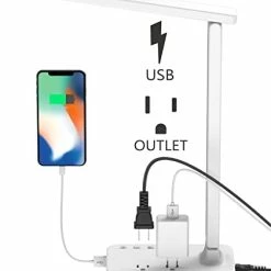 Best Pirce ✨ LED Desk Lamp, Drevet Desk Light With 1 USB Charging Port And 2 AC Power Outlet, 3 Lighting Modes, 3 Level Brightness,1H Timer, Touch Control, Eye-Caring Home Office Foldable Table Lamp (Black) Black-1 Usb ⌛ -Lighting & Ceiling Fans Shop 31eN1vMRvnL. AC