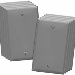 Wholesale 😍 Blank Device Wall Plate, Gloss Finish, Standard Size 1-Gang 4.50" X 2.76", Polycarbonate Thermoplastic, Electrical Covers For Unused Outlets/Switches, 8801-W-10PCS, White 10 Pack 👏 -Lighting & Ceiling Fans Shop 31f LgjpVxL. AC