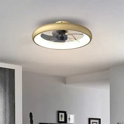 Hot Sale 🎉 Ceiling Fan With Lights Dimmable LED Reversible Blades Timing With Remote Control, 5 Invisible Blades Semi Flush Mount Low Profile Fan (21.5in, Black) ❤️ -Lighting & Ceiling Fans Shop 31fMhUnePLL. AC