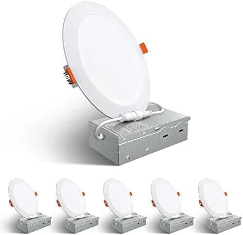 Outlet ⭐ 6 Pack 6 Inch 5CCT Ultra-Thin LED Recessed Ceiling Light With Junction Box, 2700K/3000K/3500K/4000K/5000K Selectable, 12W Eqv 110W, Dimmable Can-Killer Downlight, 1050LM High Brightness - ETL 3000k - Warm White 🔥 12 Outlet ⭐ 6 Pack 6 Inch 5CCT Ultra-Thin LED Recessed Ceiling Light With Junction Box, 2700K/3000K/3500K/4000K/5000K Selectable, 12W Eqv 110W, Dimmable Can-Killer Downlight, 1050LM High Brightness - ETL 3000k - Warm White 🔥 - Image 10