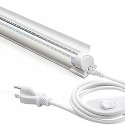 Buy ✔️ LED T5 Integrated Single Fixture, 4FT, 2200lm, 6500K (Super Bright White), 20W, Utility Shop Light, Ceiling And Under Cabinet Light, Grow Light With Built-in ON/Off Switch T8-5000k-40w ⌛ -Lighting & Ceiling Fans Shop 31nAVZWrcYL. AC