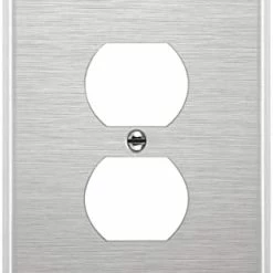 Budget โค๏ธ Duplex Receptacle Metal Wall Plate, Stainless Steel Outlet Cover, Corrosion Resistant, Size 1-Gang 4.50" X 2.76", UL Listed, 7721, 430, Silver, Standard ๐ฏ 28 Budget โค๏ธ Duplex Receptacle Metal Wall Plate, Stainless Steel Outlet Cover, Corrosion Resistant, Size 1-Gang 4.50" X 2.76", UL Listed, 7721, 430, Silver, Standard ๐ฏ -Lighting & Ceiling Fans Shop 31nOcid5aLL. AC
