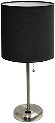 Best Sale ❤️ LT2024-NAV Stick Charging Outlet Table Lamp, Brushed Steel Base/Navy Shad ✔️ 9 Best Sale ❤️ LT2024-NAV Stick Charging Outlet Table Lamp, Brushed Steel Base/Navy Shad ✔️ - Image 7