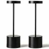 Deals 🎉 2 Pack Rechargeable Table Lamp, LED Cordless Desk Lamp,5000mAh Battery Operated Portable Table Light,3 Color Stepless Dimming Up To 40 Hours Usage For Restaurant/Indoor/Outdoor(Black) ❤️ -Lighting & Ceiling Fans Shop 31rZ8J2HpbL