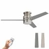 Outlet 👍 Warmiplanet Flush Mount Ceiling Fan With Lights Remote Control, 52-Inch, Brushed Nickel (3-Blades) Black 🌟 -Lighting & Ceiling Fans Shop 31rmfEzOsLL