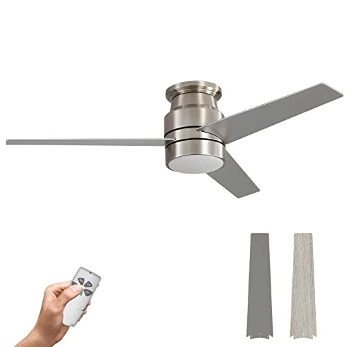 Outlet π Warmiplanet Flush Mount Ceiling Fan With Lights Remote Control, 52-Inch, Brushed Nickel (3-Blades) Black π 3 Outlet π Warmiplanet Flush Mount Ceiling Fan With Lights Remote Control, 52-Inch, Brushed Nickel (3-Blades) Black π