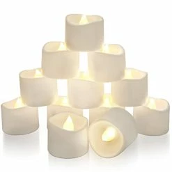 Brand new 🤩 Tea Lights With Timer, Built-in 6 Hours Timer, Flameless Candles With Timer, Flickering Tea Lights Candles Battery Operated, Pack Of 12, Dia 1-2/5‘’ X H 1-1/4'' (no Remote) Warm Yellow (white Base) ✨