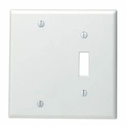 Discount 🧨 88006 2-Gang 1-Toggle 1-Blank Device Combination Wallplate, Standard Size, Thermoset, Box Mount, Wh 🔥