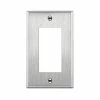 Best deal ✔️ Decorator Switch Or Receptacle Outlet Metal Wall Plate, Corrosion Resistant, Size 1-Gang 4.50" X 2.76", UL Listed, 7731, 430 Stainless Steel, Silver ⭐ -Lighting & Ceiling Fans Shop 31ry6jvqumL