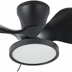Outlet 👍 Quiet Ceiling Fan With LED Light 22 Inch Large Air Volume Remote Control Black For Kitchen Bedroom Dining Room Pat 🎁 -Lighting & Ceiling Fans Shop 31sc6PzMB0L. AC