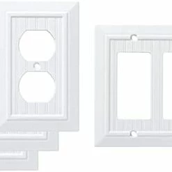 Best deal 😍 W35268-PW-C Classic Beadboard Double Switch Wall Plate/Switch Plate/Cover, Pure White 🎁 -Lighting & Ceiling Fans Shop 31t3WvYSDmL. AC