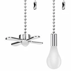 Deals 😉 Ceiling Fan Pull Chain Extender With Decorative Frosted Glass Bulb And Fan Cord, Fit All Standard 3mm Diameter Ceiling Fans And Light Fixtures Factory Pull (Lengthened 24 Inch, Silver) 😀 -Lighting & Ceiling Fans Shop 31tK1JwXfpL