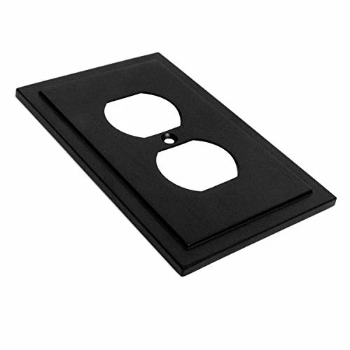 Best Pirce ๐ฏ Modern Edge Decorative Wall Plate Switch Plate Outlet Cover, Durable Solid Zinc Alloy (Single Duplex 2PK, Matte Black) ๐ฏ 4 Best Pirce ๐ฏ Modern Edge Decorative Wall Plate Switch Plate Outlet Cover, Durable Solid Zinc Alloy (Single Duplex 2PK, Matte Black) ๐ฏ - Image 2