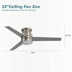 Outlet π Warmiplanet Flush Mount Ceiling Fan With Lights Remote Control, 52-Inch, Brushed Nickel (3-Blades) Black π 12 Outlet π Warmiplanet Flush Mount Ceiling Fan With Lights Remote Control, 52-Inch, Brushed Nickel (3-Blades) Black π -Lighting & Ceiling Fans Shop 31uYk53PafL