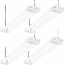 Best Pirce ✨ Linkable LED Shop Light For Garage, 4400lm, 4FT 42W Utility Light Fixture, 5000K Daylight LED Workbench Light W/Plug [250W Equivalent]Hanging Or Surface Mount, Black - 4 Pack ETL ❤️ -Lighting & Ceiling Fans Shop 31wU RC7MHL. AC
