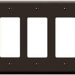 Brand new 💯 Decorator Light Switch Or Receptacle Outlet Wall Plate, Gloss Finish, Size 3-Gang 4.50" X 6.38", Polycarbonate Thermoplastic, 8833-W, White 😉 -Lighting & Ceiling Fans Shop 31ykAn2Z2VS. AC