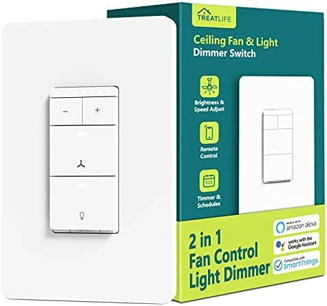Wholesale β¨ Smart Ceiling Fan Control And Dimmer Light Switch, Neutral Wire Needed, 2.4Ghz Single Pole Wi-Fi Fan And Light Switch Combo, Works With Alexa, Google Home And SmartThings, Remote Control π₯° 7 Wholesale β¨ Smart Ceiling Fan Control And Dimmer Light Switch, Neutral Wire Needed, 2.4Ghz Single Pole Wi-Fi Fan And Light Switch Combo, Works With Alexa, Google Home And SmartThings, Remote Control π₯° - Image 5