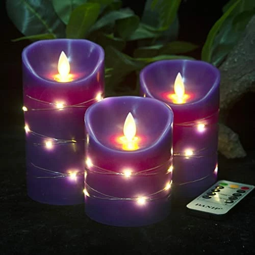 Deals β€οΈ DANIP Sky Blue Flameless Candle, Built-in Star String, 3 LED Candles, 10-Button Remote Control, 24-Hour Timer Function, Dancing Flame, Real Wax, Battery Powered. (Sky Blue) 𧨠10 Deals β€οΈ DANIP Sky Blue Flameless Candle, Built-in Star String, 3 LED Candles, 10-Button Remote Control, 24-Hour Timer Function, Dancing Flame, Real Wax, Battery Powered. (Sky Blue) 𧨠- Image 8