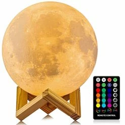 Brand new 🎉 Moon Lamp, LOGROTATE 16 Colors LED Night Light 3D Printing Moon Light With Stand & Remote/Touch Control And USB Rechargeable, Moon Light Lamps For Kids Friends Lover 🥳 Birthday Gifts (Diameter 4.8 INCH) 🔔 -Lighting & Ceiling Fans Shop 41 J dvxpHL