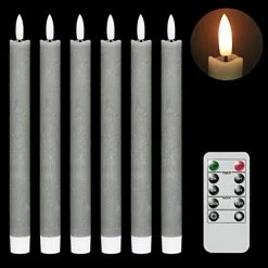 Cheapest 👍 Flameless Ivory Taper Candles Flickering With 10-Key Remote, Battery Operated Led Warm 3D Wick Light Window Candles Real Wax Pack Of 6, 🎄 Christmas Home Wedding Decor(0.78 X 9.64 Inch) ✔️ -Lighting & Ceiling Fans Shop 410L13RqMUL. AC