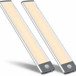 Best deal π LED Motion Sensor Cabinet Light,Under Counter Closet Lighting, Wireless USB Rechargeable Kitchen Night Lights,Battery Powered Operated Light,54-LED Light For Wardrobe,Closets,Cabinet,Cupboard(2 Pack) Silver-warm White Light π₯° 14 Best deal π LED Motion Sensor Cabinet Light,Under Counter Closet Lighting, Wireless USB Rechargeable Kitchen Night Lights,Battery Powered Operated Light,54-LED Light For Wardrobe,Closets,Cabinet,Cupboard(2 Pack) Silver-warm White Light π₯° -Lighting & Ceiling Fans Shop 411F3mIw62L. AC