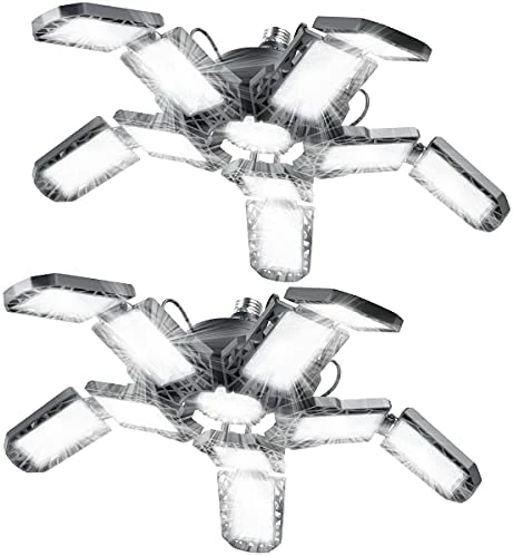 Coupon π 2-Pack Garage Lights 150W Garage LED Light - 15000LM 6500K Deformable Garage Light Ceiling LED With 6 Glow Panels Screw In Garage Lighting With E26/E27 Screw Socket For Basement Workshop Warehouse π 14 Coupon π 2-Pack Garage Lights 150W Garage LED Light - 15000LM 6500K Deformable Garage Light Ceiling LED With 6 Glow Panels Screw In Garage Lighting With E26/E27 Screw Socket For Basement Workshop Warehouse π - Image 12