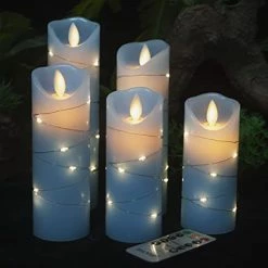 Deals β€οΈ DANIP Sky Blue Flameless Candle, Built-in Star String, 3 LED Candles, 10-Button Remote Control, 24-Hour Timer Function, Dancing Flame, Real Wax, Battery Powered. (Sky Blue) 𧨠21 Deals β€οΈ DANIP Sky Blue Flameless Candle, Built-in Star String, 3 LED Candles, 10-Button Remote Control, 24-Hour Timer Function, Dancing Flame, Real Wax, Battery Powered. (Sky Blue) 𧨠-Lighting & Ceiling Fans Shop 411wNCSKaCL. AC