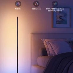 Cheapest 😍 RGBIC Floor Lamp, LED Corner Lamp Works With Alexa, Smart Modern Floor Lamp With Music Sync And 16 Million DIY Colors, Ambiance Color Changing Standing Lamp For Bedroom Living Room Gaming Room 🛒 -Lighting & Ceiling Fans Shop 4122peibnYL