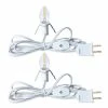 Flash Sale 🔔 Accessory Cord With One LED Light Bulb - 6 Feet UL-Listed White Cord With On/Off Switch Plugs - Perfect For Holiday Decorations And Craft Projects, 2 Pack ⌛ -Lighting & Ceiling Fans Shop 412537NunML