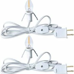 Flash Sale ๐ Accessory Cord With One LED Light Bulb - 6 Feet UL-Listed White Cord With On/Off Switch Plugs - Perfect For Holiday Decorations And Craft Projects, 2 Pack โ 23 Flash Sale ๐ Accessory Cord With One LED Light Bulb - 6 Feet UL-Listed White Cord With On/Off Switch Plugs - Perfect For Holiday Decorations And Craft Projects, 2 Pack โ -Lighting & Ceiling Fans Shop 412537NunML. AC