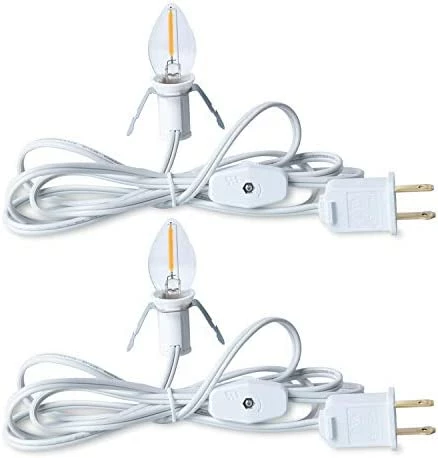 Flash Sale ๐ Accessory Cord With One LED Light Bulb - 6 Feet UL-Listed White Cord With On/Off Switch Plugs - Perfect For Holiday Decorations And Craft Projects, 2 Pack โ 11 Flash Sale ๐ Accessory Cord With One LED Light Bulb - 6 Feet UL-Listed White Cord With On/Off Switch Plugs - Perfect For Holiday Decorations And Craft Projects, 2 Pack โ - Image 9