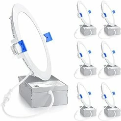 Cheap 👏 6 Pack 6 Inch Ultra-Thin LED Recessed Ceiling Light With Junction Box, 5000K Daylight, 12W 110W Eqv, Dimmable Can-Killer Downlight, 1050LM High Brightness - ETL And Energy Star Certified 6000k - Clear Whit 💯 -Lighting & Ceiling Fans Shop 412GWgRG0L. AC 1