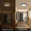 Brand new 🔔 13 Inch LED Flush Mount Ceiling Light With Night Light, 24W, 2400lm, 3000K/4000K/5000K Selectable, Round Flat Panel Light, Dimmable Ceiling Light Fixture For Dining Room, Bedroom, Kitchen - Blac 😉 -Lighting & Ceiling Fans Shop 413GDILkMJL