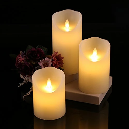 Buy π Antizer Flameless Candles 4" 5" 6" Set Of 3 Ivory Dripless Real Wax Pillars Include Realistic Dancing LED Flames And 10-Key Remote Control With 24-Hour Timer Function 400+ Hours By 2 AA Batteries Burgundy βοΈ 8 Buy π Antizer Flameless Candles 4" 5" 6" Set Of 3 Ivory Dripless Real Wax Pillars Include Realistic Dancing LED Flames And 10-Key Remote Control With 24-Hour Timer Function 400+ Hours By 2 AA Batteries Burgundy βοΈ - Image 6