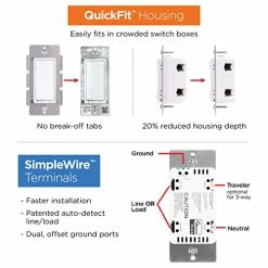 Cheap ⭐ Z-Wave Smart Rocker Light Switch With QuickFit And SimpleWire, 3-Way Ready, Compatible With Alexa, Google Assistant, ZWave Hub Required, Repeater/Range Extender, White Paddle Only, 39348 😉 -Lighting & Ceiling Fans Shop 413aThmrvTL