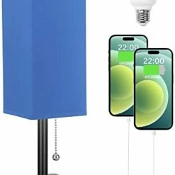 Coupon 🎁 Aooshine Bedside Table Lamp With 3 Levels Brightness - 2700/3500/5000K Small Lamp With USB C+A Ports, Nightstand Lamp With 3 Color Modes By Pull Chain, Bedroom Lamp For Living Read Work(LED Bulb Included) D-grey Shad ✔️ -Lighting & Ceiling Fans Shop 413mz32xOKL. AC