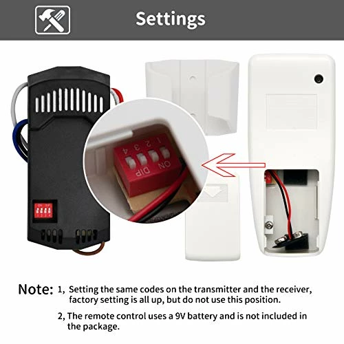 Hot Sale π€© Universal Ceiling Fan Remote Control Kit, Replacement For Harbor Breeze, Hunter, Hampton Bay, Litex, 3-Speed, Light Dimmer, With Receiver FAN28R, Replace FAN-53T 2AAZPFAN-53T FAN-11T KUJCE9103 UC7030T β€οΈ 6 Hot Sale π€© Universal Ceiling Fan Remote Control Kit, Replacement For Harbor Breeze, Hunter, Hampton Bay, Litex, 3-Speed, Light Dimmer, With Receiver FAN28R, Replace FAN-53T 2AAZPFAN-53T FAN-11T KUJCE9103 UC7030T β€οΈ - Image 4